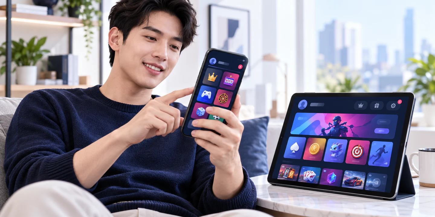 APP DT68: game và tài khoản trên điện thoại khi so kết quả